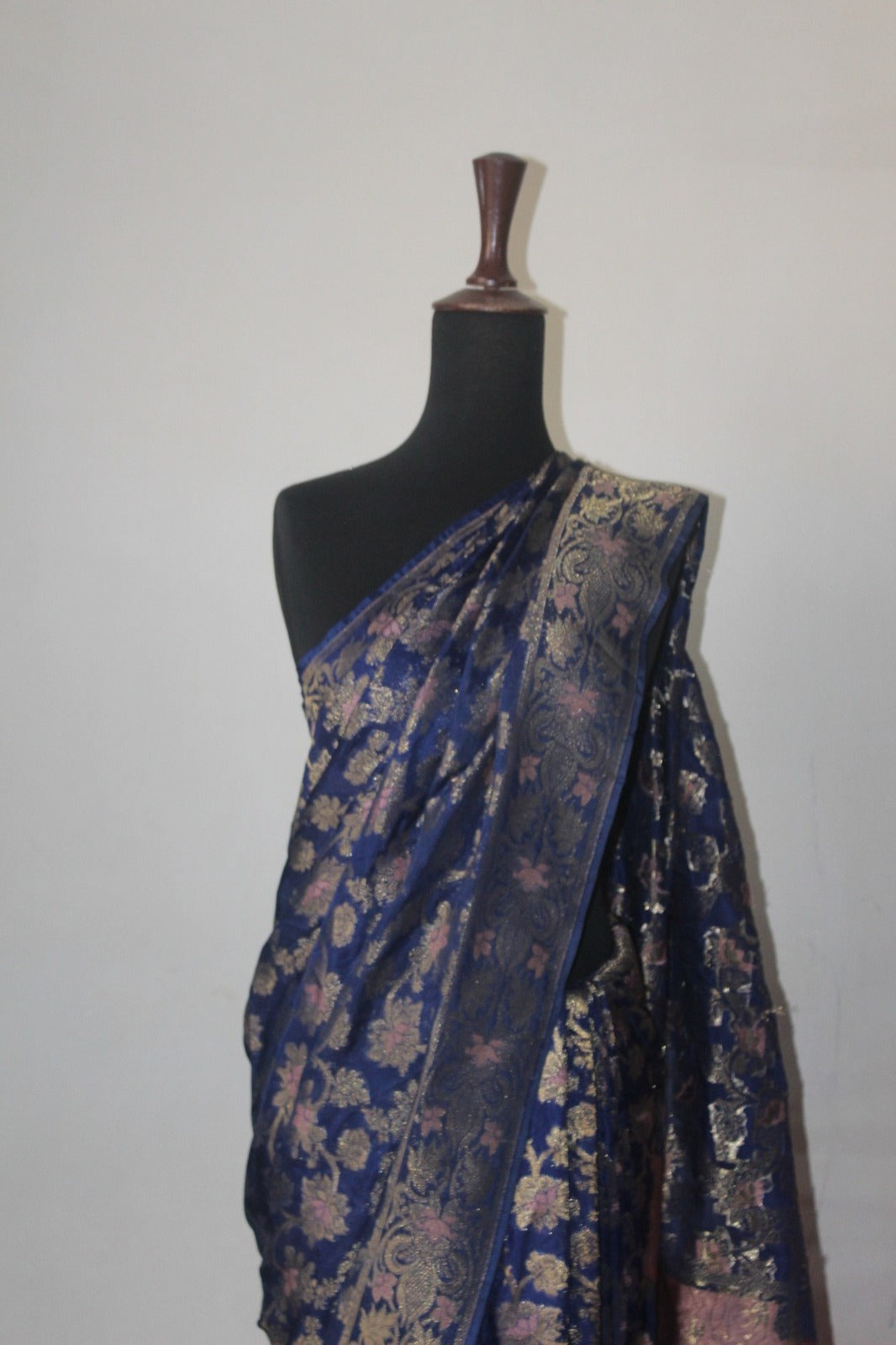 Royal Blue Banarsi Silk