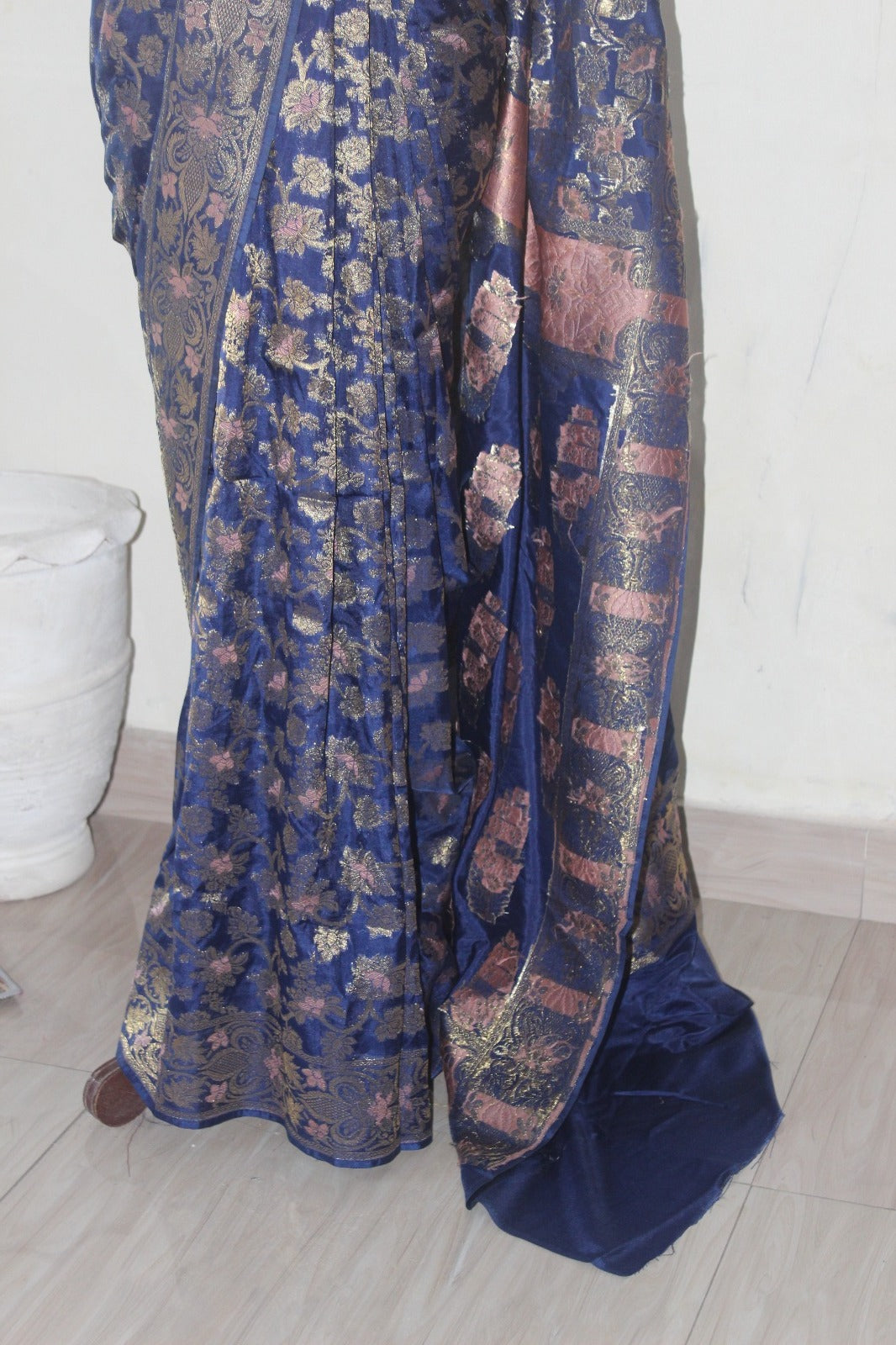 Royal Blue Banarsi Silk