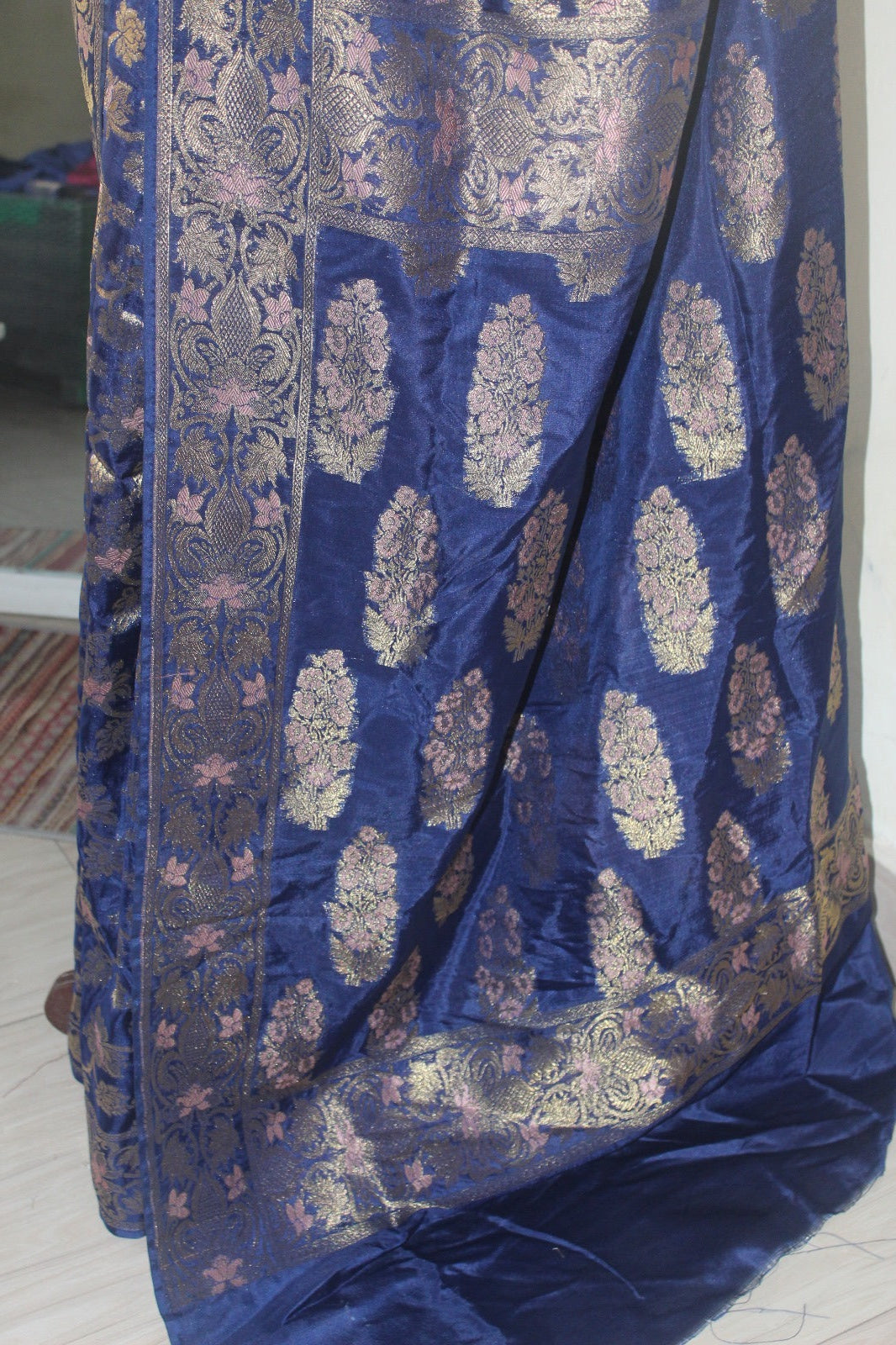 Royal Blue Banarsi Silk