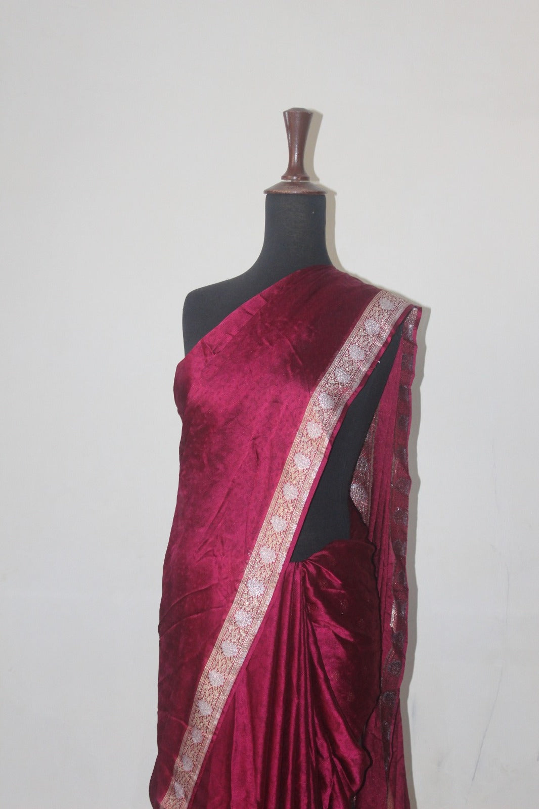 Magenta Pink Banarsi Silk