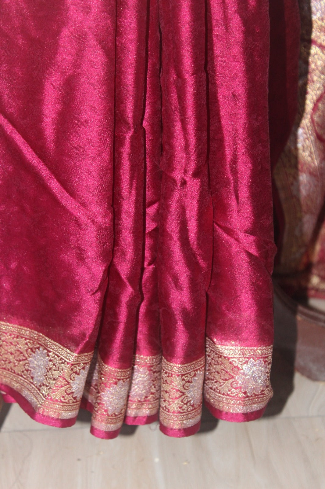 Magenta Pink Banarsi Silk